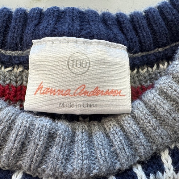 Hanna Andersson  kids Winter Sweater size 100 ( 4 ) EUC - Picture 3 of 6